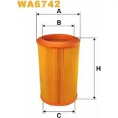 Воздушный фильтр WIX FILTERS H0O K4T Z0H9BXG WA6742 2532150