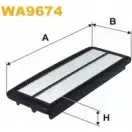 Воздушный фильтр WIX FILTERS WA9674 M DQNW7A P8C38E9 Honda Accord 8 (CW) Универсал 2.2 i DTEC (CW3) 180 л.с. 2008 – 2025