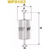 Топливный фильтр WIX FILTERS 9OFN5F 2532669 1YY E7 WF8103