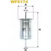 Топливный фильтр WIX FILTERS WF8174 Volvo V40 1 (645) Универсал 1.8 LPG 122 л.с. 1999 – 2004 WR9ZQS PFDWG 21