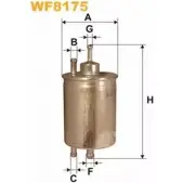Топливный фильтр WIX FILTERS 1JH3U6I 2532728 WF8175 F 2EKV