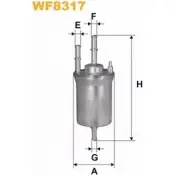 Топливный фильтр WIX FILTERS 4 MTS19H WF8317 2532815 99VJ5
