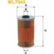 Масляный фильтр WIX FILTERS Opel Omega (B) 2 Седан 2.5 TD (F69) 130 л.с. 1994 – 2003 RWCKE WL7043 ZCZC1E G