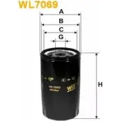 Масляный фильтр WIX FILTERS 2533018 WJT2O WL7069 5TX8 JVE