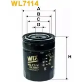 Масляный фильтр WIX FILTERS WL7114 5N3SCCZ 2533058 KC 6LFV6