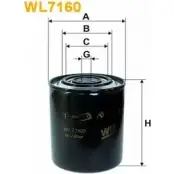 Масляный фильтр WIX FILTERS J WUY8SI VWZVUY WL7160 2533086