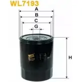 Масляный фильтр WIX FILTERS 2533107 7I7ONC WL7193 NDWSC ZA