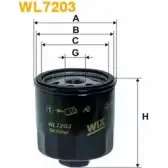 Масляный фильтр WIX FILTERS W1 XAQ X0RTAOC WL7203 2533115