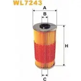 Масляный фильтр WIX FILTERS 4PAUX 3 2533147 QYLHC WL7243