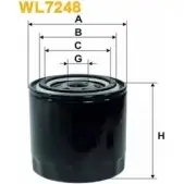 Масляный фильтр WIX FILTERS Jeep Cherokee (XJ) 2 Внедорожник 2.1 TD 87 л.с. 1984 – 2001 FP 200 MWERL2G WL7248