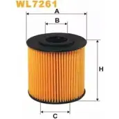 Масляный фильтр WIX FILTERS WL7261 XX4UAR9 C9 5DDEC 2533159