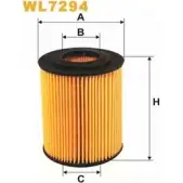 Масляный фильтр WIX FILTERS HE0J4 5 YKXH Opel Astra (G) 2 Универсал 1.7 DTI 16V (F35) 75 л.с. 2000 – 2004 WL7294