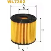 Масляный фильтр WIX FILTERS 1F XN2 VK1QM2 WL7302 2533183