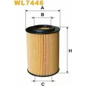 Масляный фильтр WIX FILTERS 5417O M 2533240 C2S2T WL7446