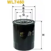 Масляный фильтр WIX FILTERS WL7450 B 8E7Z1T LGUWZ Hyundai H1 Starex (A1) 1 Минивэн 2.5 CRDi 110 л.с. 2006 – 2007