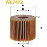 Масляный фильтр WIX FILTERS 2533266 WL7472 X791114 T5Y 7I