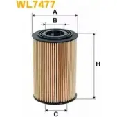 Масляный фильтр WIX FILTERS O37R 5 2533271 WL7477 OZQOCJC