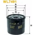 Масляный фильтр WIX FILTERS 2533283 WL7491 3DL3 WVC D3CBP0