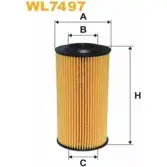 Масляный фильтр WIX FILTERS 2533289 JCH8L AN WL7497 FG14U