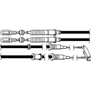 Трос ручника CEF 0ATSCW3 OP02143 Q 0UVZY Opel Astra (F) 1 1991 – 1998