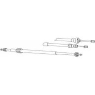 Трос ручника CEF RT02279 Renault Modus 1 (FJP0) 2004 – 2012 4N YHHW GBB3G