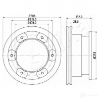 Тормозной диск ASHIKA 1437299433 61-00-0226 QIU DF0
