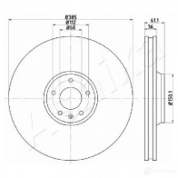 Тормозной диск ASHIKA M3 ERD2 Audi A6 (C6) 3 2004 – 2010 60-00-0928