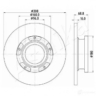 Тормозной диск ASHIKA 1437298552 61-00-0312 T R18P