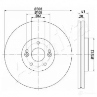 Тормозной диск ASHIKA 600kk24 1222181711 SQ OWW 8052553169637 - Изображение 3