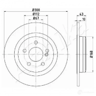 Тормозной диск ASHIKA 61-00-0525 Mercedes SLC (R172) 1 2016 – 2020 ZH 4F4K