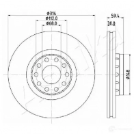 Тормозной диск ASHIKA Audi A8 (D2) 1 1994 – 2002 60-00-0924 ANB NN