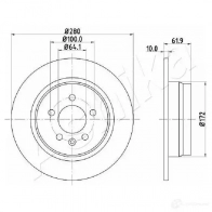 Тормозной диск ASHIKA 1437285100 61-04-426 DIYQ2 Q - Изображение 3