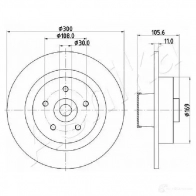 Тормозной диск ASHIKA 61-00-0700 Renault Megane 9EKYR Q