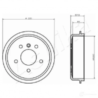 Тормозной барабан ASHIKA 56-00-0500 1437276485 J HQ4USI