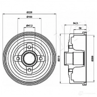 Тормозной барабан ASHIKA NI9 CI 1437276585 56-00-0412