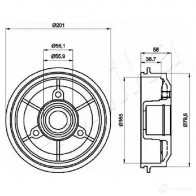 Тормозной барабан ASHIKA J 88PHMU 1437276467 56-00-0607