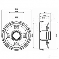 Тормозной барабан ASHIKA S5 C7DYV Peugeot 306 56-00-0612