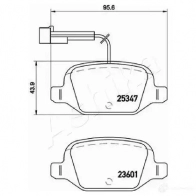 Тормозные колодки дисковые, комплект ASHIKA 4 3KZC 1437292916 51-00-0200 - Изображение 3
