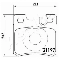 Тормозные колодки дисковые, комплект ASHIKA C 4H9F 51-00-0502 1437296679 - Изображение 3