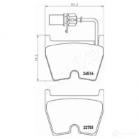 Тормозные колодки дисковые, комплект ASHIKA F5NW DDQ 1438394900 50-00-0914 - Изображение 3