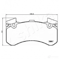 Тормозные колодки дисковые, комплект ASHIKA C5MV8 E 1437293732 50-00-0926 - Изображение 3