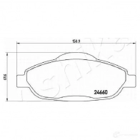 Тормозные колодки дисковые, комплект ASHIKA 50-00-0644 1437306083 L2FQ FP - Изображение 3