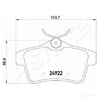 Тормозные колодки дисковые, комплект ASHIKA 1437296474 51-00-0604 GA G05F - Изображение 3