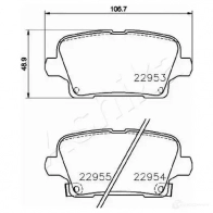 Тормозные колодки дисковые, комплект ASHIKA 0D1J 4MI 51-00-0407 Opel Insignia (B) 2 Универсал Спорт 2.0 4x4 (35) 260 л.с. 2017 – 2024