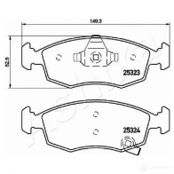 Тормозные колодки дисковые, комплект ASHIKA 0 DWJ2I9 1437295176 50-00-0228 - Изображение 3