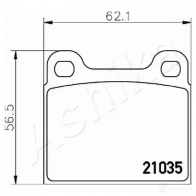 Тормозные колодки дисковые, комплект ASHIKA 1438395053 A J99P 50-00-0330 - Изображение 3