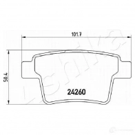 Тормозные колодки дисковые, комплект ASHIKA 51-00-0306 V X64HBH 1437296064 - Изображение 3