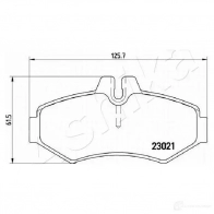 Тормозные колодки дисковые, комплект ASHIKA 70 XBRK 1437295172 51-00-0513 - Изображение 3