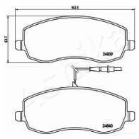 Тормозные колодки дисковые, комплект ASHIKA 1437304686 V VLX7 50-00-0621 - Изображение 3