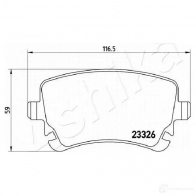 Тормозные колодки дисковые, комплект ASHIKA 51-00-0907 RJM7 VL1 1437294687 - Изображение 3
